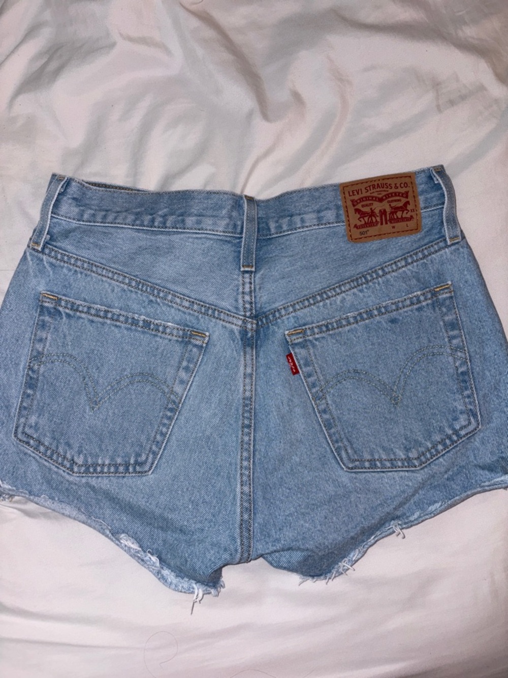 Levi’s Light Blue Denim High-Waist Women’s Shorts